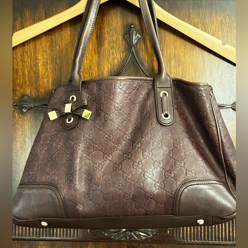 Authentic Gucci Princy tote - brown Guccissima leather - Picture 1 of 7
